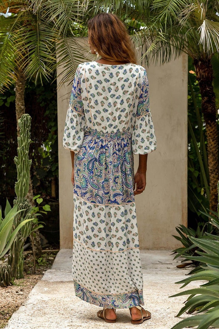 Petra Dress White and Blue | Kjoler | Smuk - Dameklær på nett