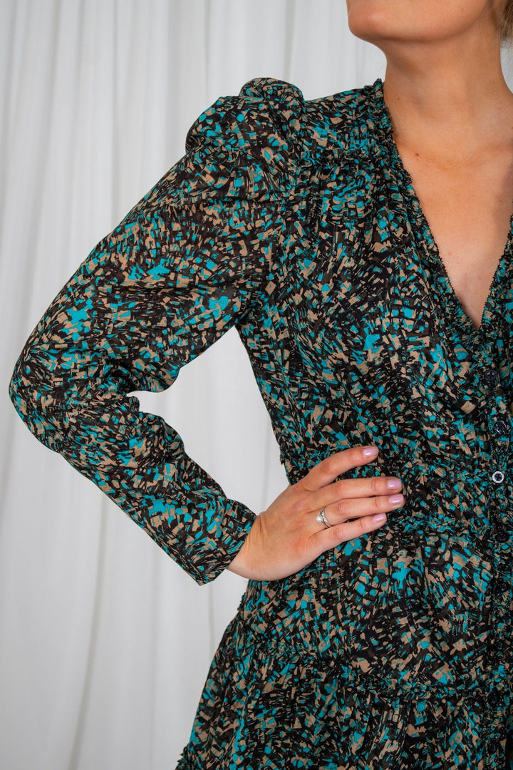 Pheasant Waist Dress Tropical Green | Kjoler | Smuk - Dameklær på nett