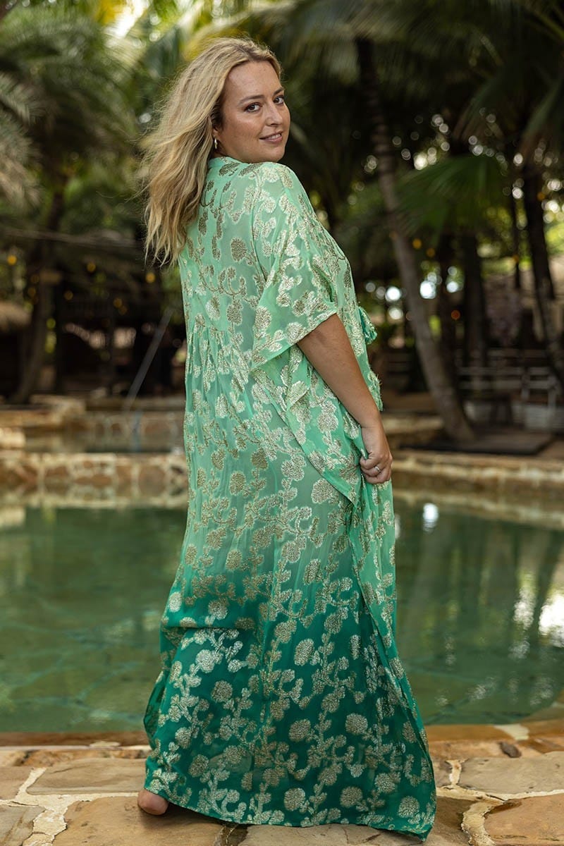 Phoebe Kaftan Curve Green | Kjoler | Smuk - Dameklær på nett