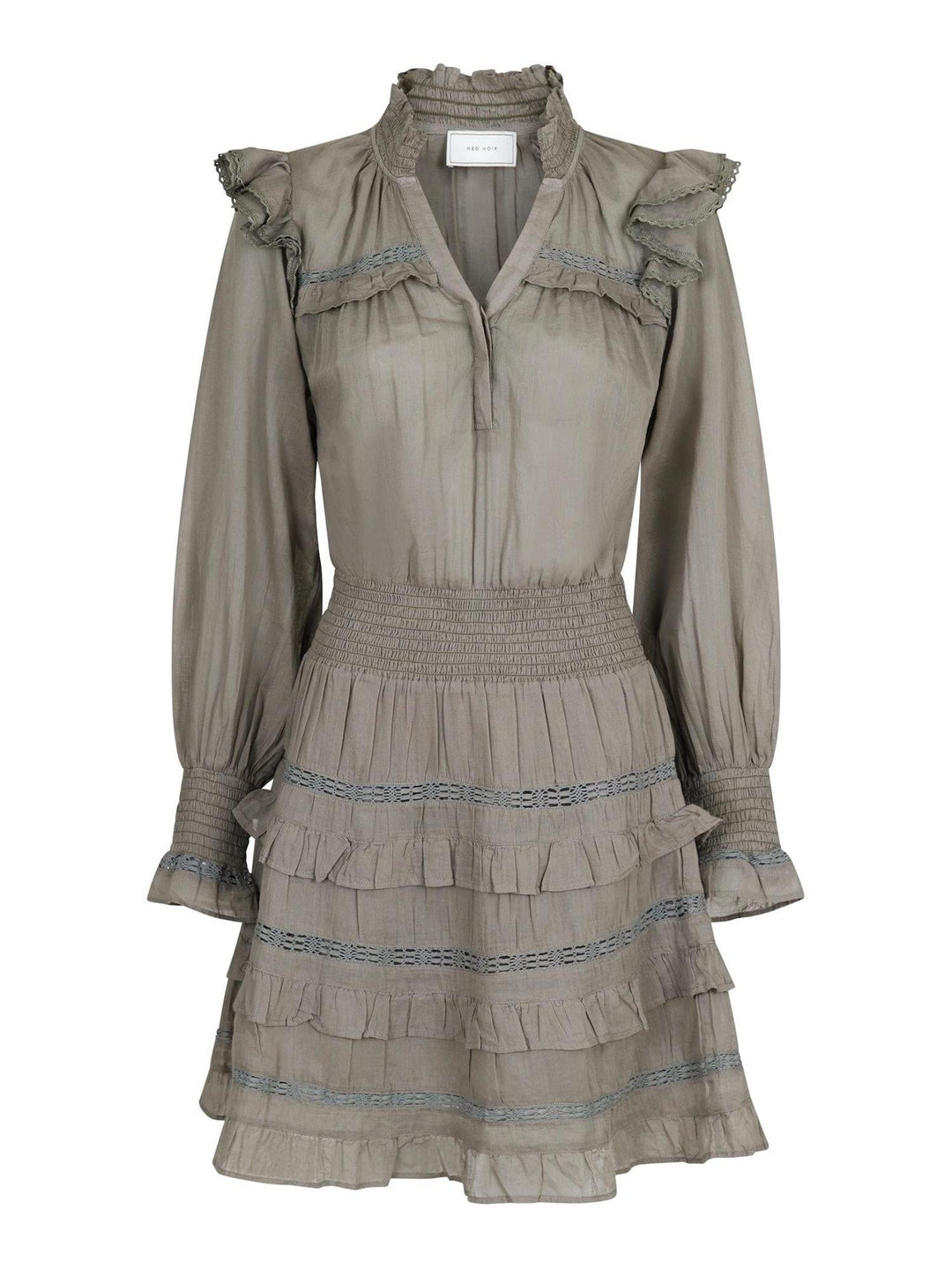 Piano S Voile Dress Smoke Green | Kjoler | Smuk - Dameklær på nett