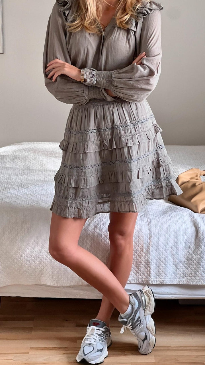 Piano S Voile Dress Smoke Green | Kjoler | Smuk - Dameklær på nett