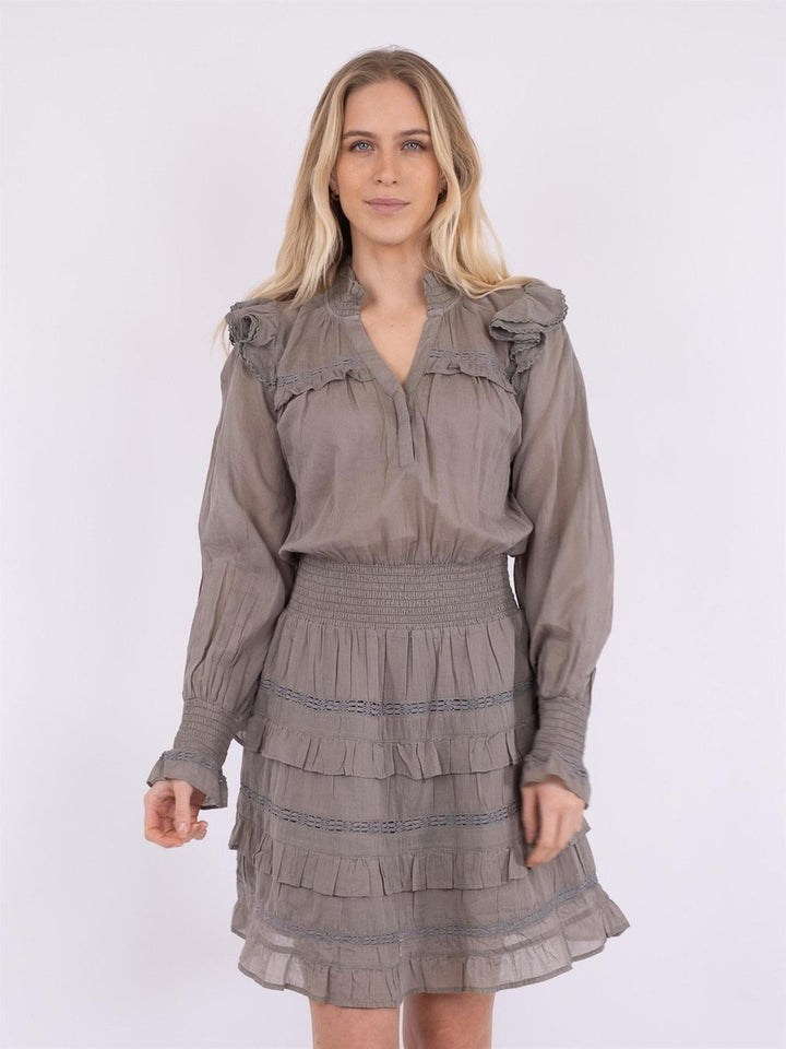 Piano S Voile Dress Smoke Green | Kjoler | Smuk - Dameklær på nett