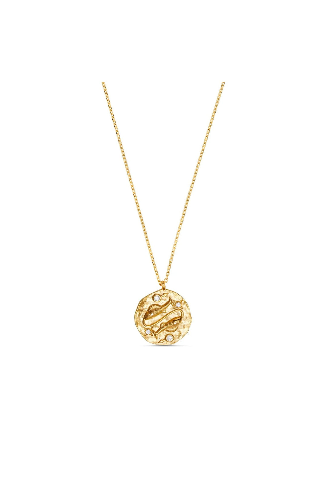 Pisces Zodiac Necklace Pale Gold | Accessories | Smuk - Dameklær på nett