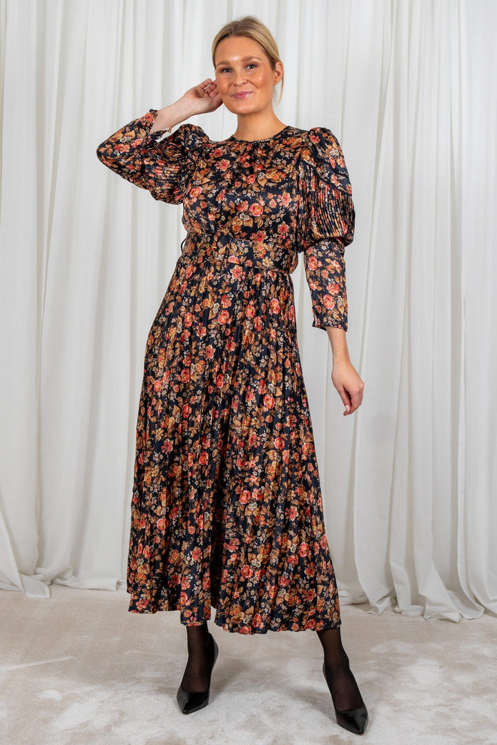 Plissè Midi Dress Dark Rose | Kjoler | Smuk - Dameklær på nett