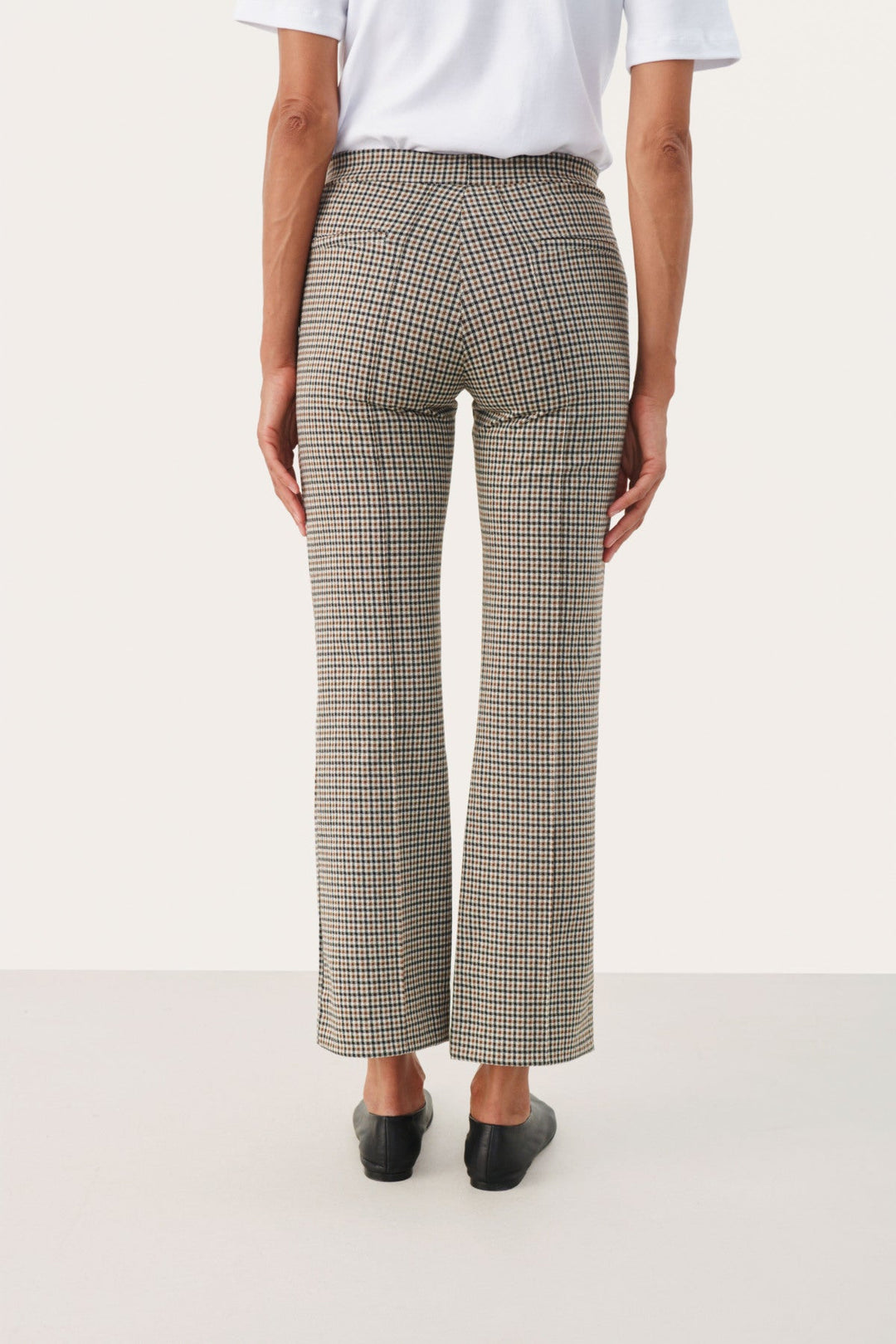 Pontaspw Pants Toasted Coconut Check | Bukser | Smuk - Dameklær på nett