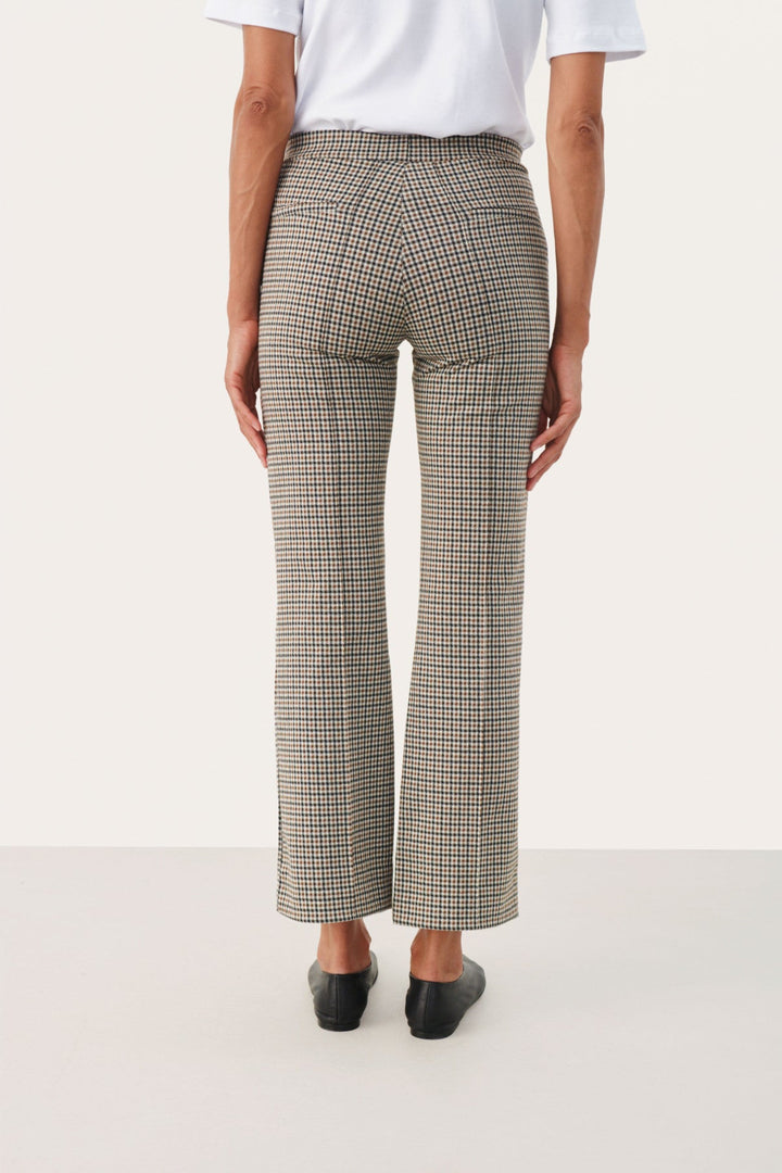 Pontaspw Pants Toasted Coconut Check | Bukser | Smuk - Dameklær på nett