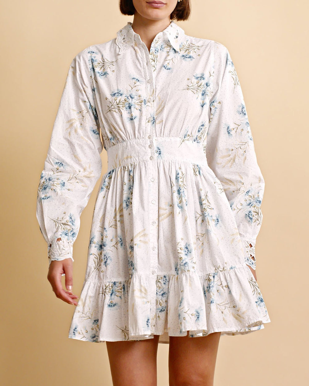 Poplin Button Down Mini Dress Blue Field | Kjoler | Smuk - Dameklær på nett