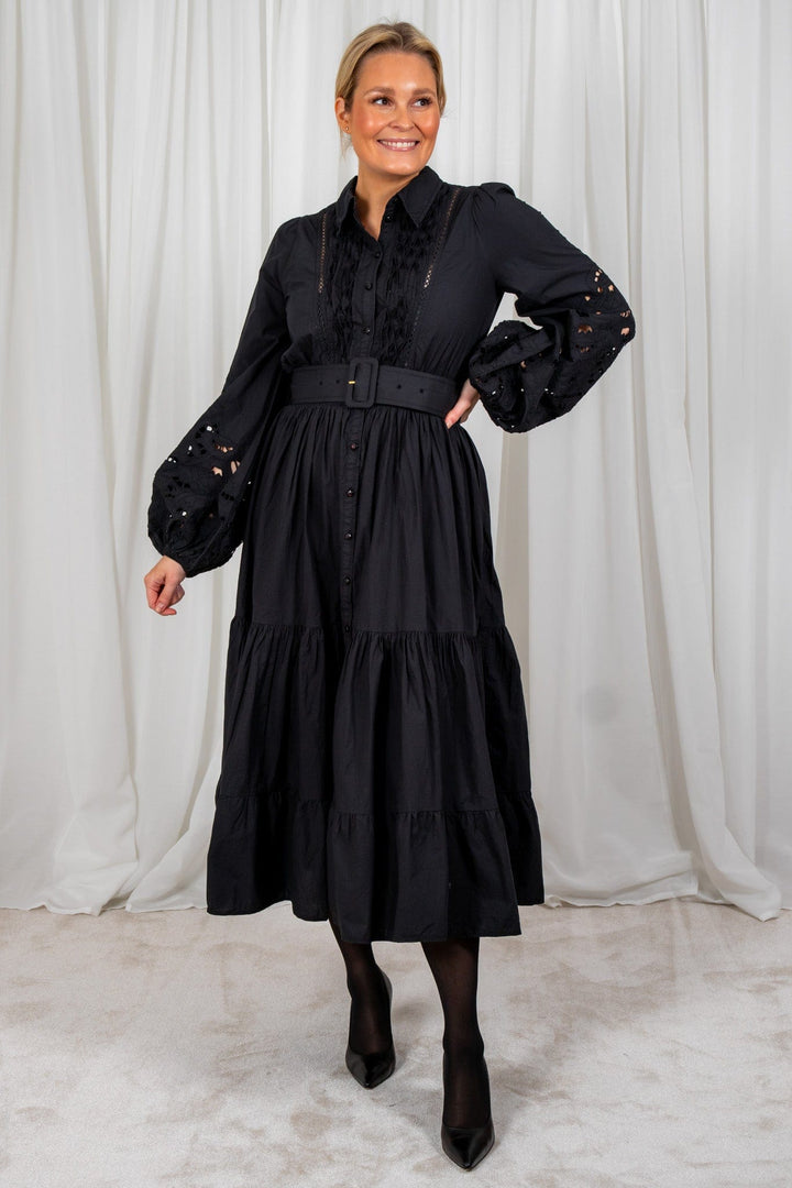 Poplin Midi Dress Black | Kjoler | Smuk - Dameklær på nett