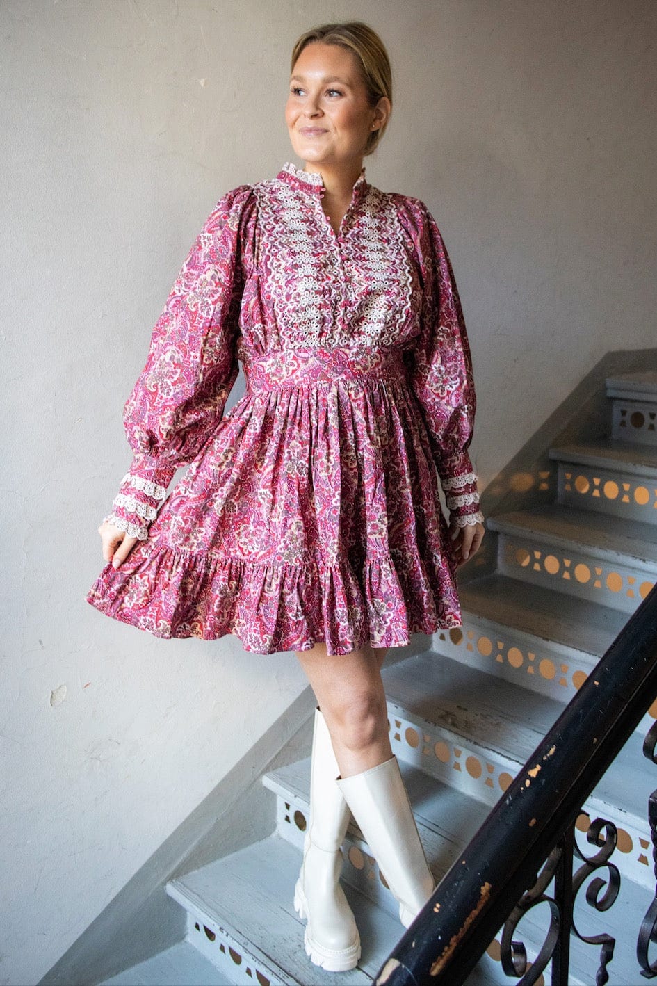 Poplin Mini Dress Paisley | Kjoler | Smuk - Dameklær på nett