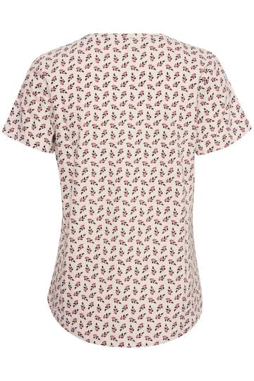 Porcelain Rose Mini Leaf Print Gesinaspw T-Shirt | Skjorter og bluser | Smuk - Dameklær på nett