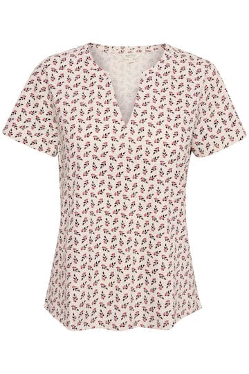 Porcelain Rose Mini Leaf Print Gesinaspw T-Shirt | Skjorter og bluser | Smuk - Dameklær på nett