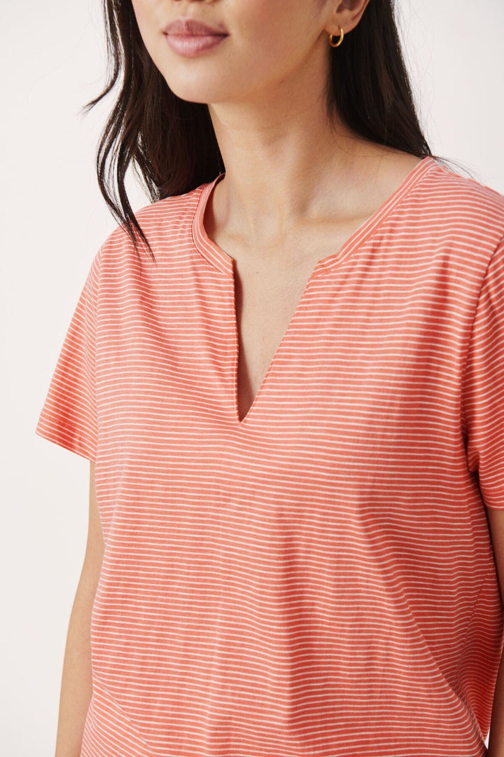Porcelain Rose Stripe Gesinaspw T-Shirt | Skjorter og bluser | Smuk - Dameklær på nett