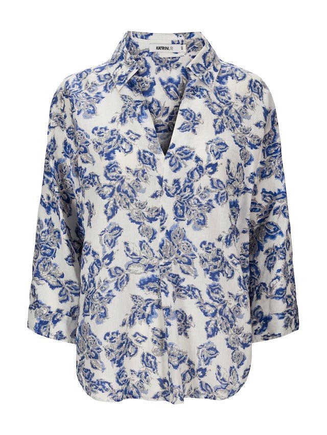 Porto Sandro Shirt Blue | Skjorter og bluser | Smuk - Dameklær på nett