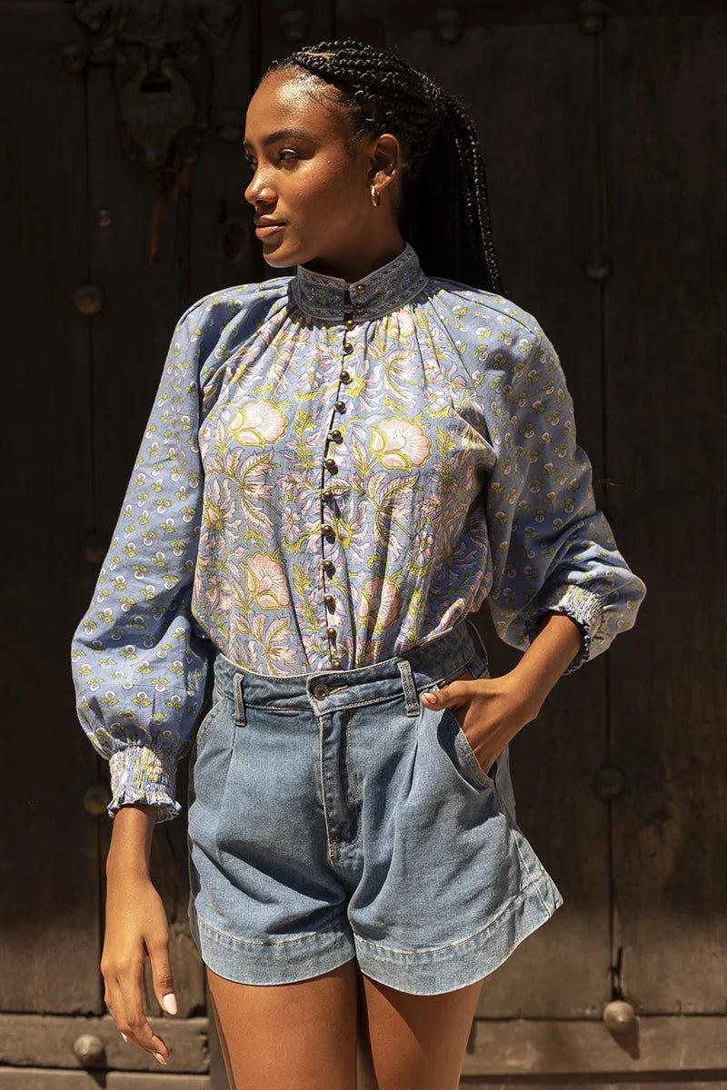 Raquel Blouse Blue | Skjorter og bluser | Smuk - Dameklær på nett