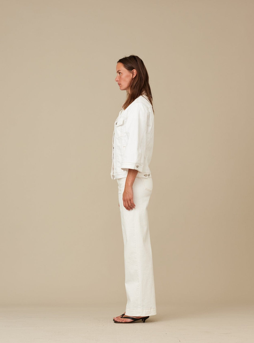 Rebecca 3/4 Swan Jacket Ecru | Yttertøy | Smuk - Dameklær på nett