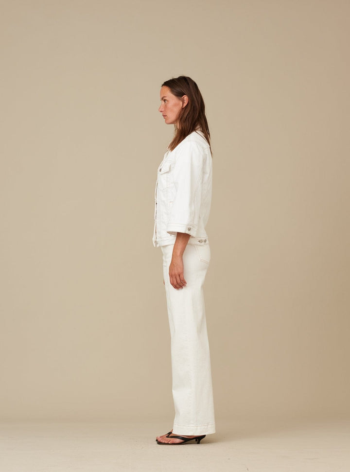 Rebecca 3/4 Swan Jacket Ecru | Yttertøy | Smuk - Dameklær på nett