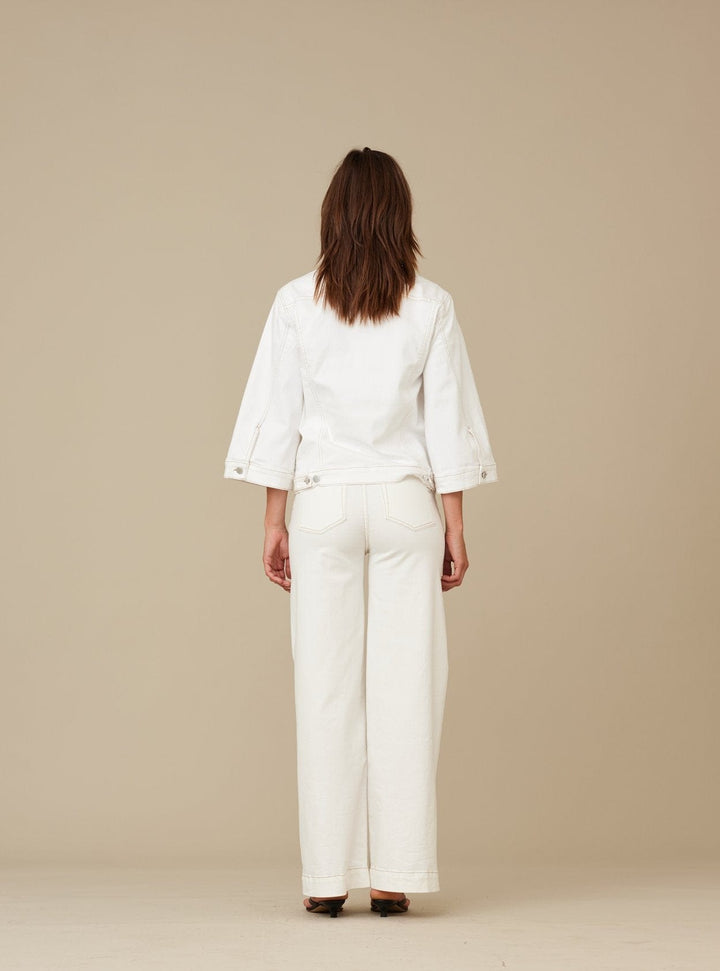 Rebecca 3/4 Swan Jacket Ecru | Yttertøy | Smuk - Dameklær på nett