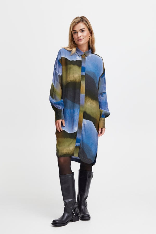 Rebekka Dress 1 Peacoat Mix Cloud | Kjoler | Smuk - Dameklær på nett