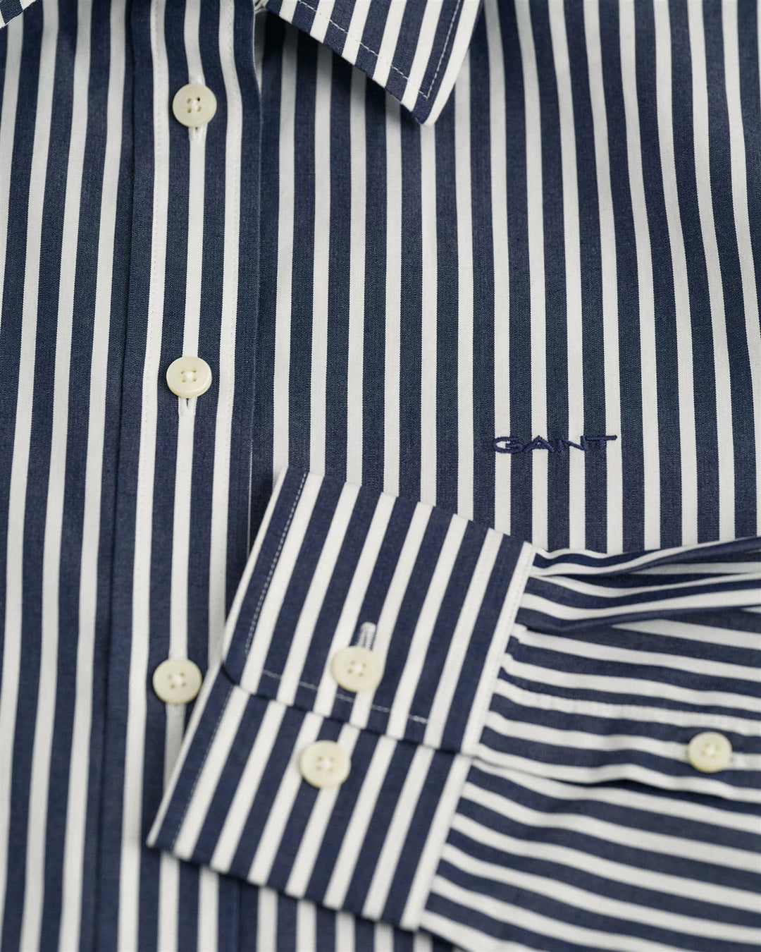 Reg Poplin Striped Shirt Classic Blue | Skjorter og bluser | Smuk - Dameklær på nett