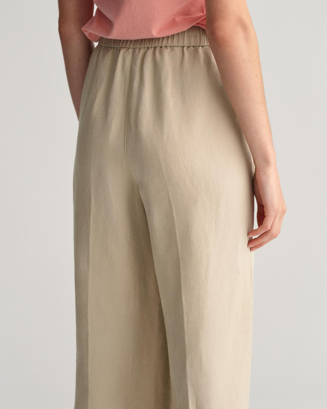 Relaxed Fit Linen Blend Pull-On Pants Dry Sand | Bukser | Smuk - Dameklær på nett