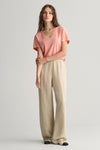 Relaxed Fit Linen Blend Pull-On Pants Dry Sand