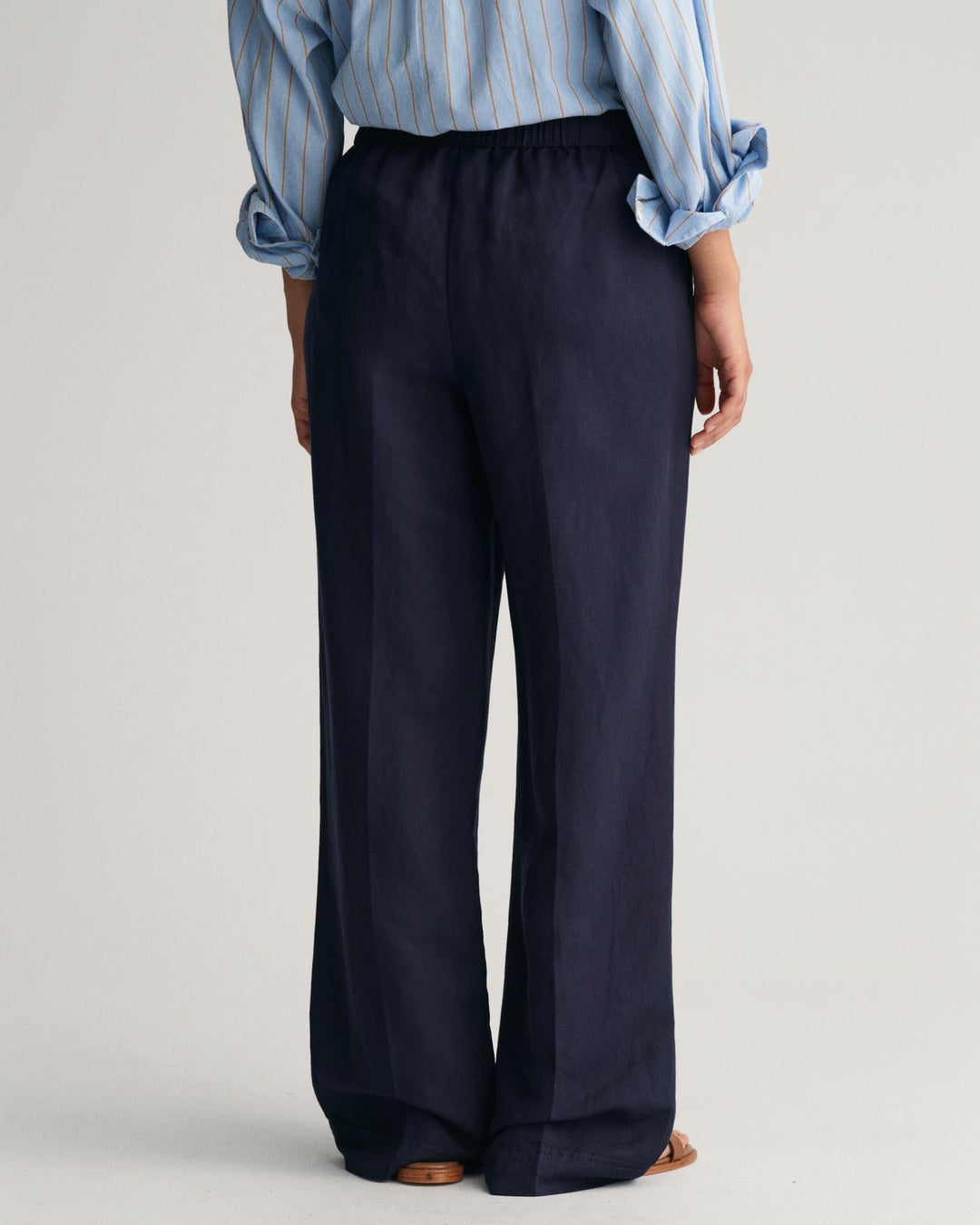 Relaxed Fit Linen Blend Pull-On Pants Evening Blue | Bukser | Smuk - Dameklær på nett