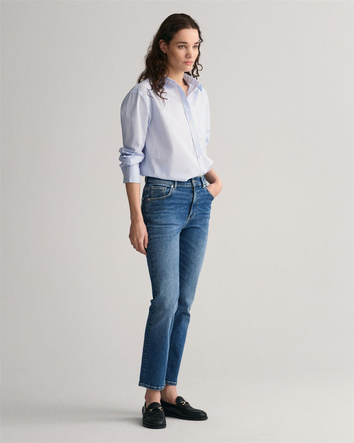 Relaxed Fit Poplin Shirt Light Blue | Skjorter og bluser | Smuk - Dameklær på nett