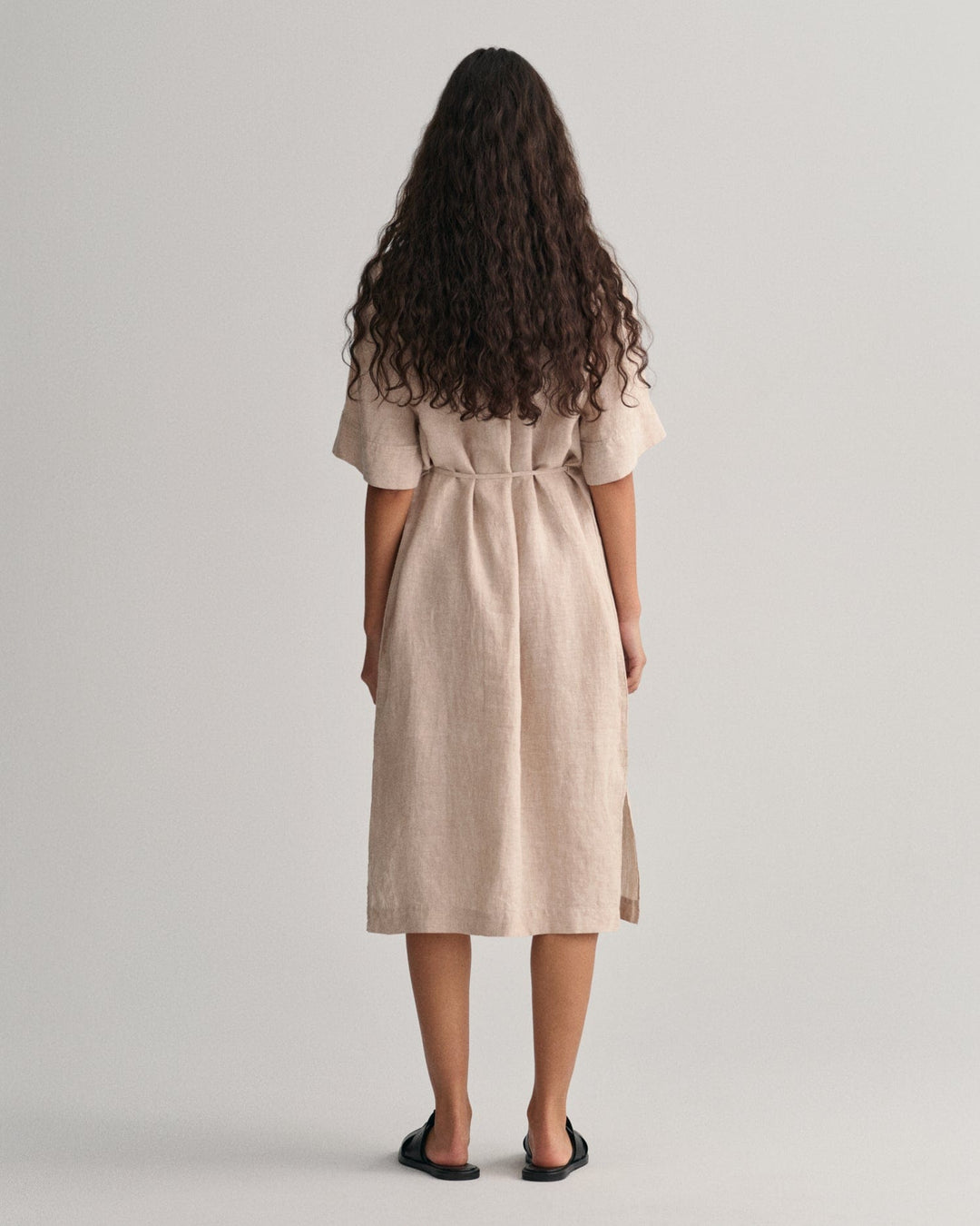 Relaxed Ss Linen Shirt Dress Horn Beige | Kjoler | Smuk - Dameklær på nett