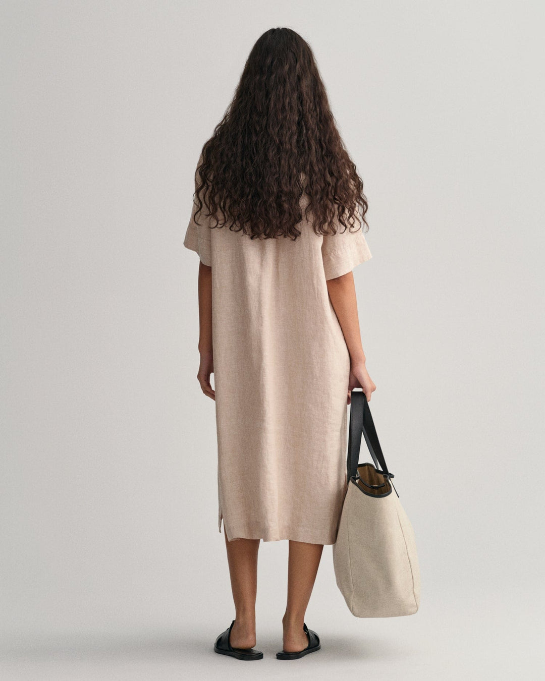 Relaxed Ss Linen Shirt Dress Horn Beige | Kjoler | Smuk - Dameklær på nett