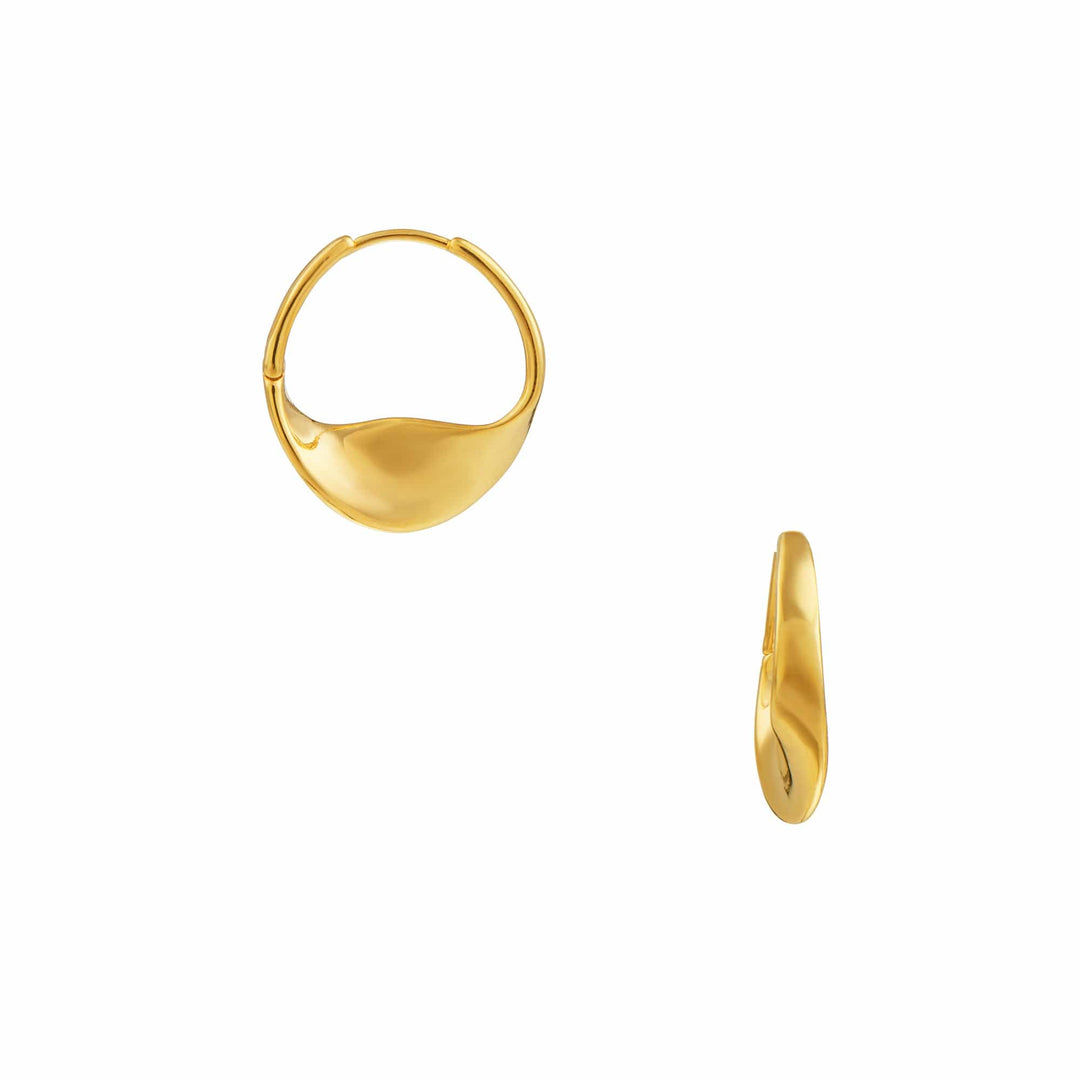 Ribbon Twist Mid Size Hoop Pale Gold | Accessories | Smuk - Dameklær på nett