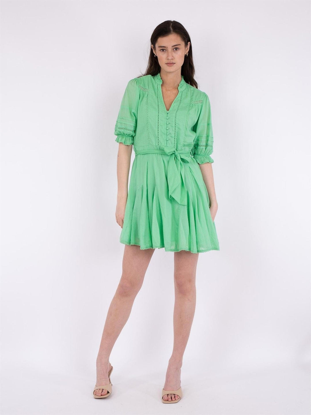 Rigitta S Voile Dress Apple Green | Kjoler | Smuk - Dameklær på nett