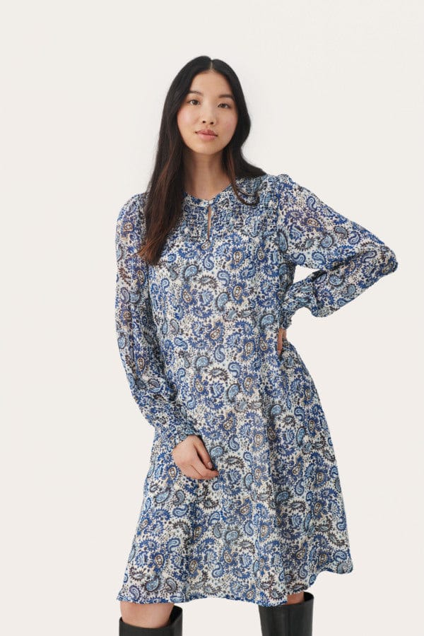 Rinettepw Dress Blue Paisley Print | Kjoler | Smuk - Dameklær på nett