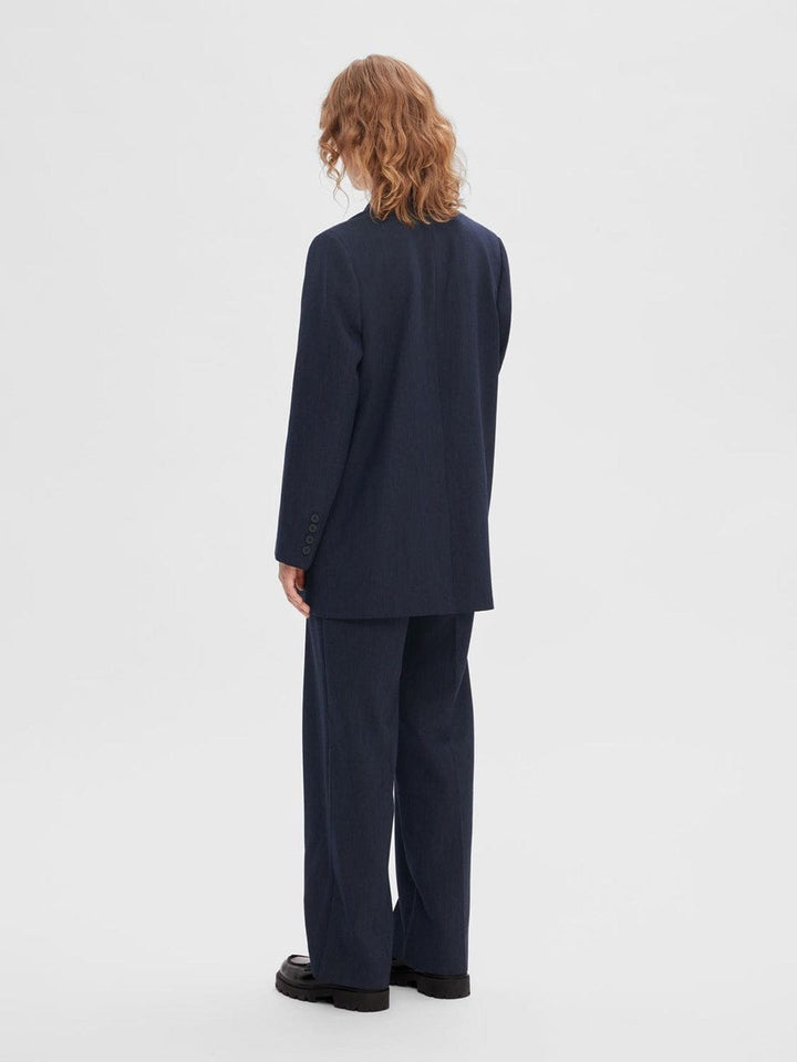 Rita Ls Relaxed Blazer Dark Sapphire Melange | Blazer | Smuk - Dameklær på nett