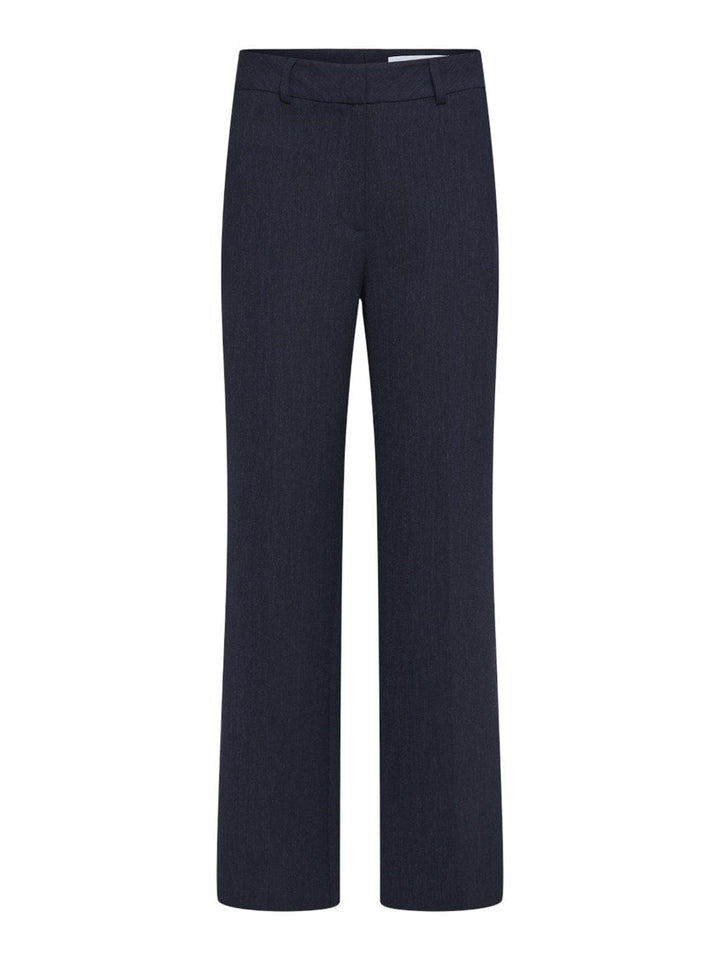 Rita Mw Wide Pant Dark Sapphire Melange | Bukser | Smuk - Dameklær på nett