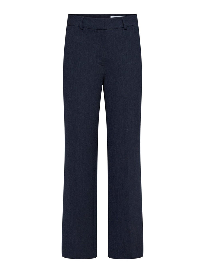 Rita Mw Wide Pant Dark Sapphire Melange | Bukser | Smuk - Dameklær på nett
