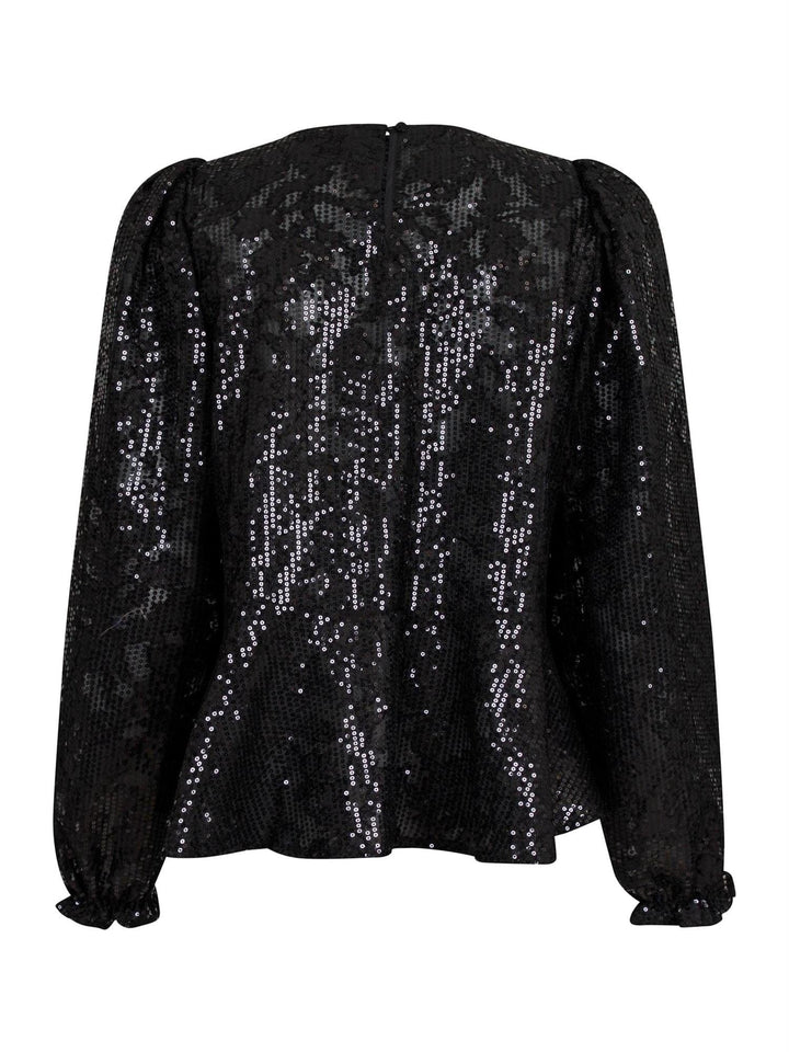 Rizzo Sequins Blouse Black | Skjorter og bluser | Smuk - Dameklær på nett