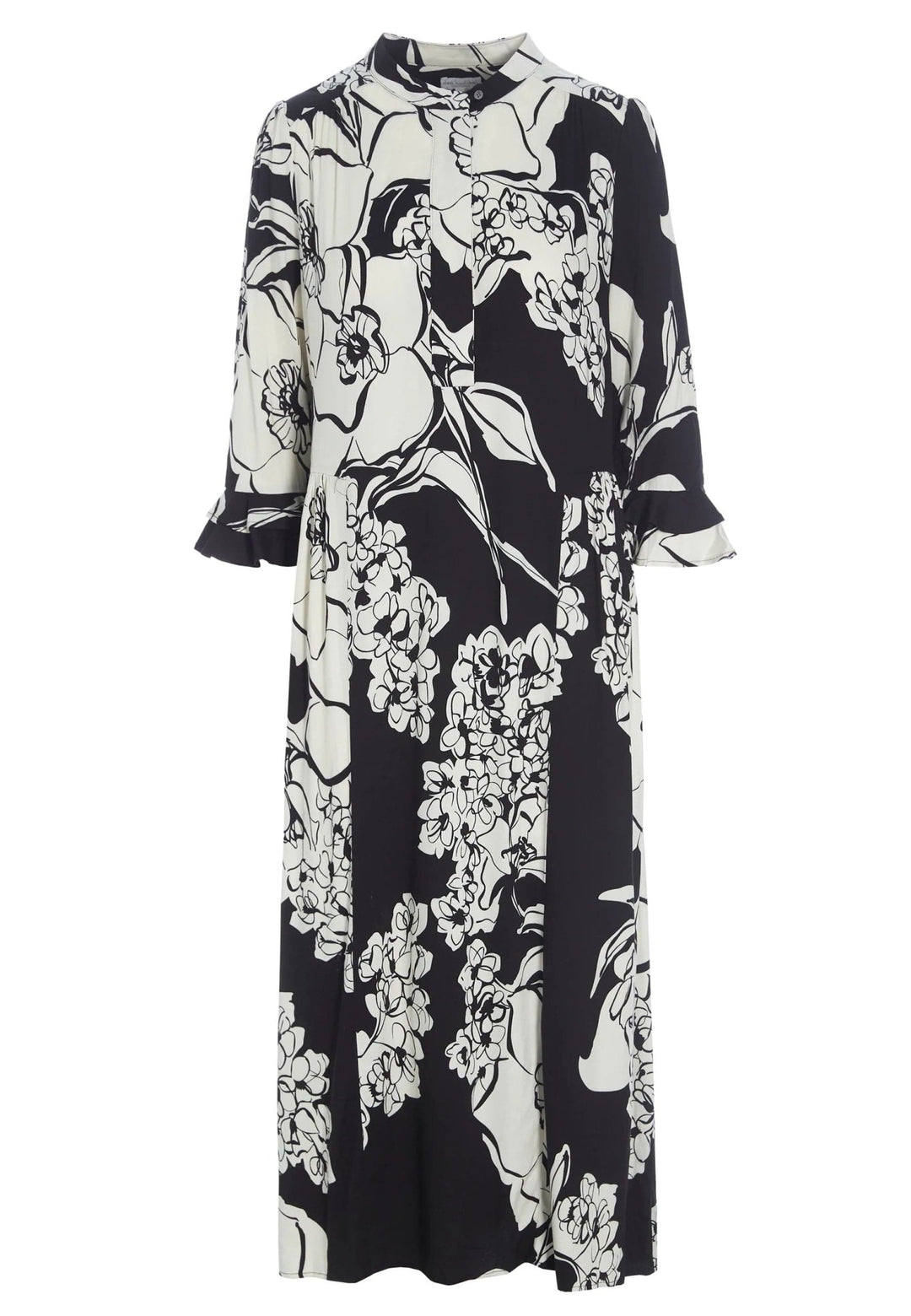 Rosanna (V) Dress Big Floral Coal | Kjoler | Smuk - Dameklær på nett
