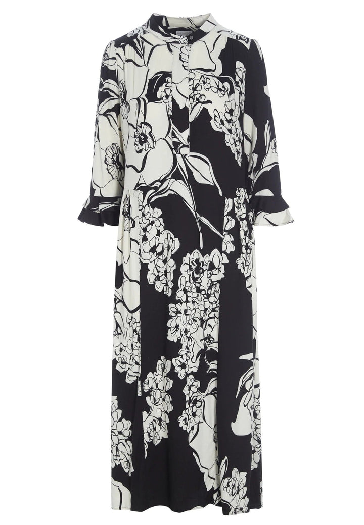 Rosanna (V) Dress Big Floral Coal | Kjoler | Smuk - Dameklær på nett