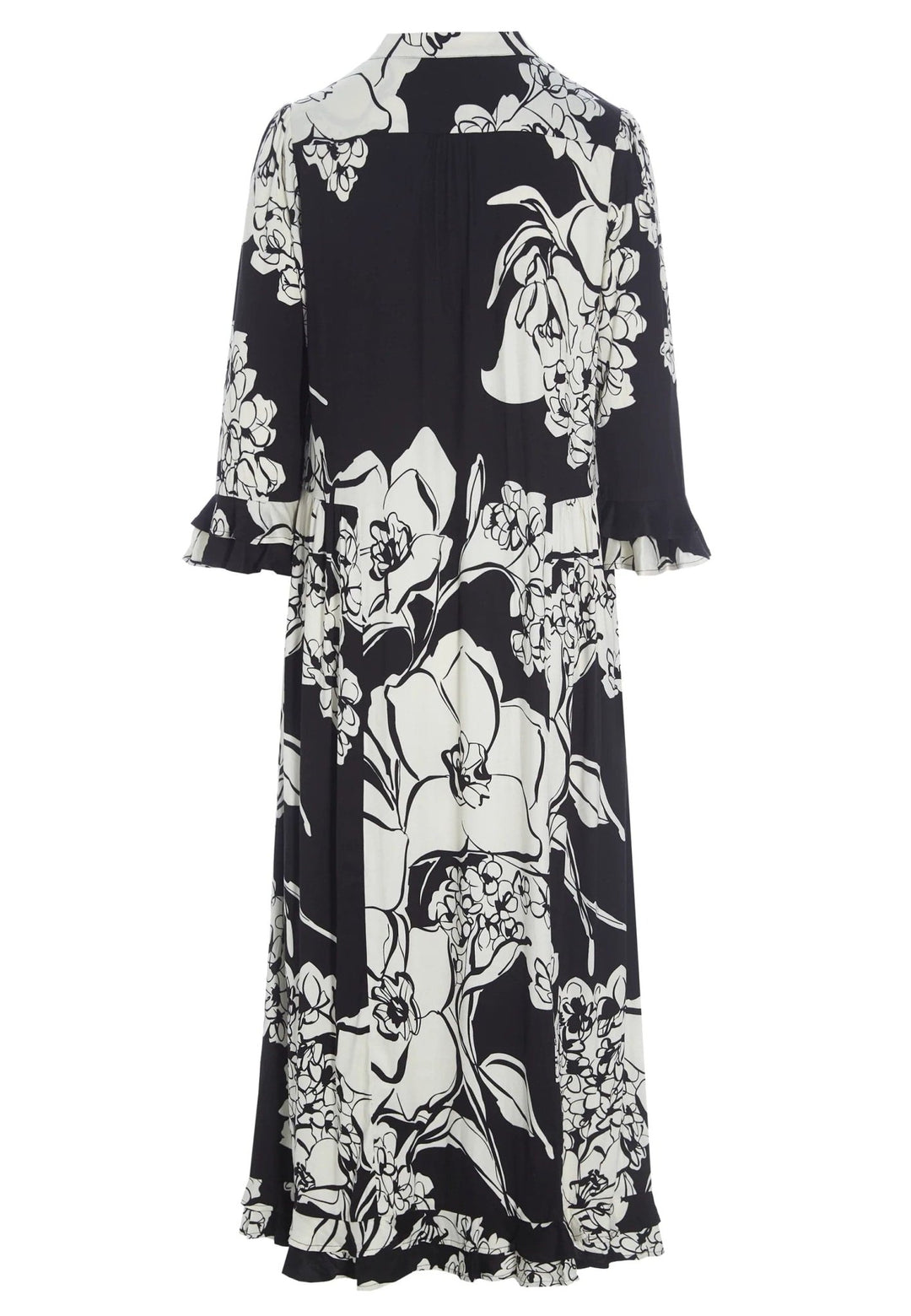 Rosanna (V) Dress Big Floral Coal | Kjoler | Smuk - Dameklær på nett