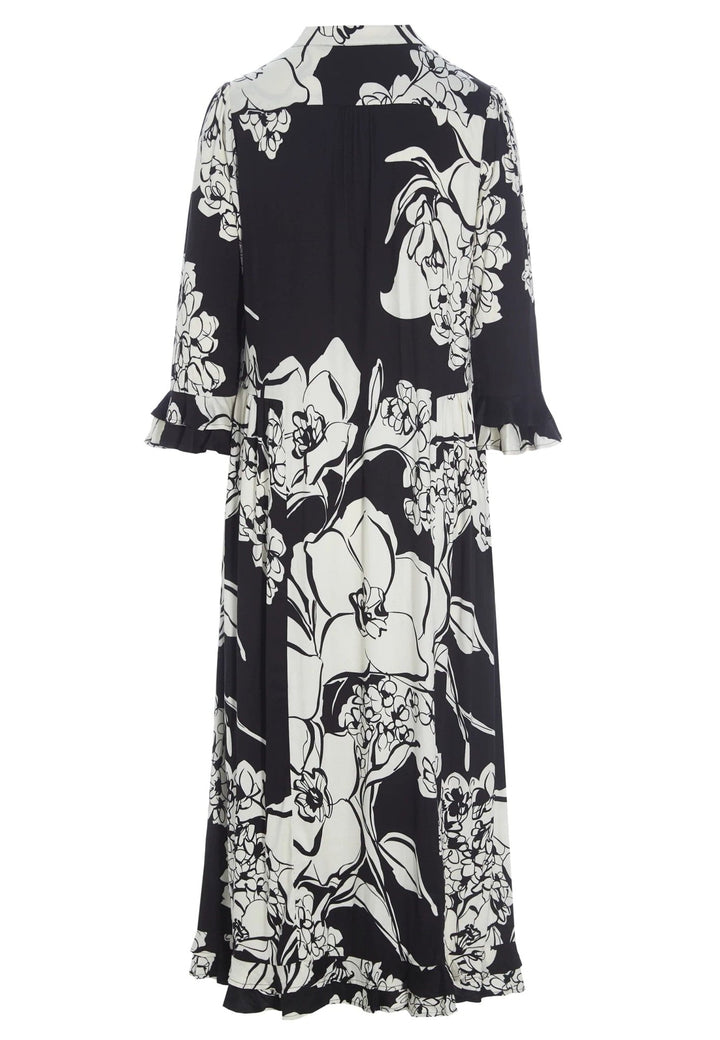 Rosanna (V) Dress Big Floral Coal | Kjoler | Smuk - Dameklær på nett