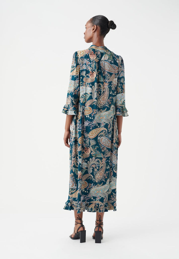 Rosanna (V) Dress Paisley Pine | Kjoler | Smuk - Dameklær på nett