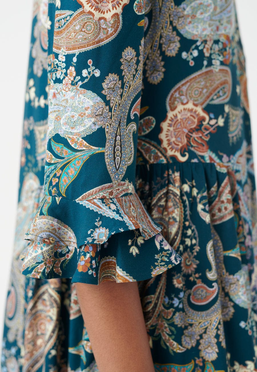 Rosanna (V) Dress Paisley Pine | Kjoler | Smuk - Dameklær på nett