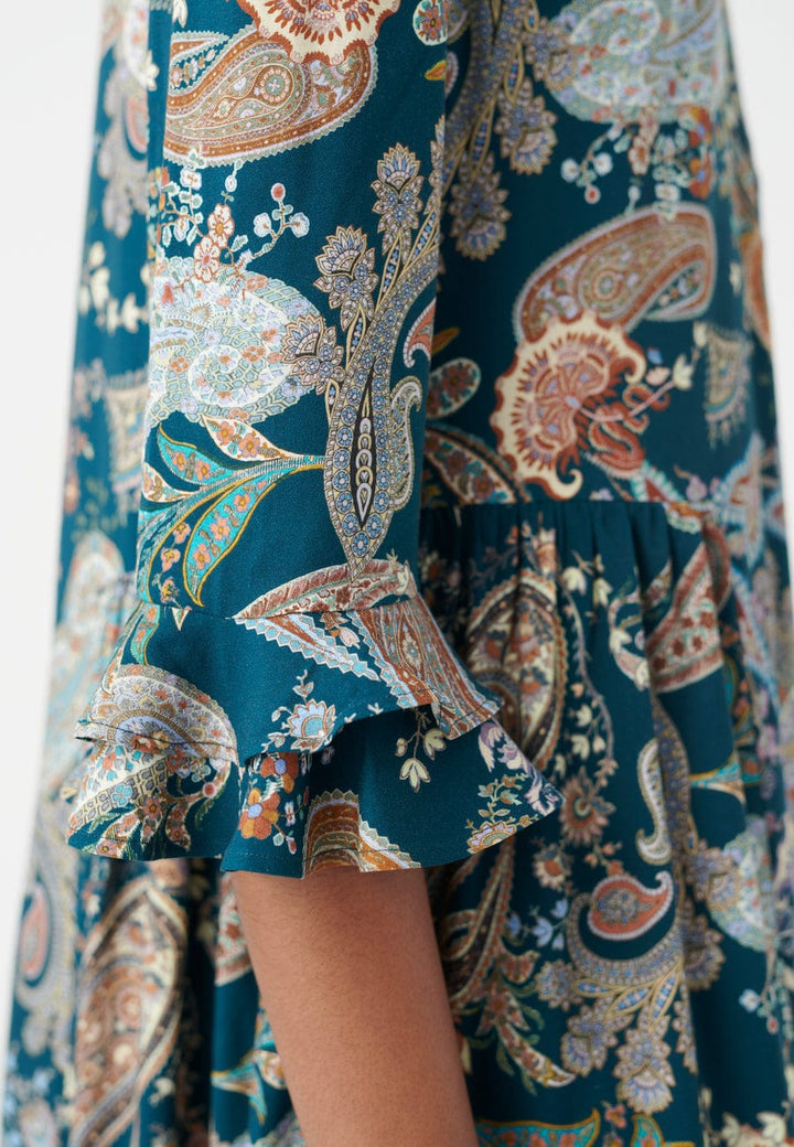Rosanna (V) Dress Paisley Pine | Kjoler | Smuk - Dameklær på nett