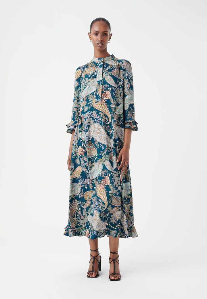 Rosanna (V) Dress Paisley Pine | Kjoler | Smuk - Dameklær på nett