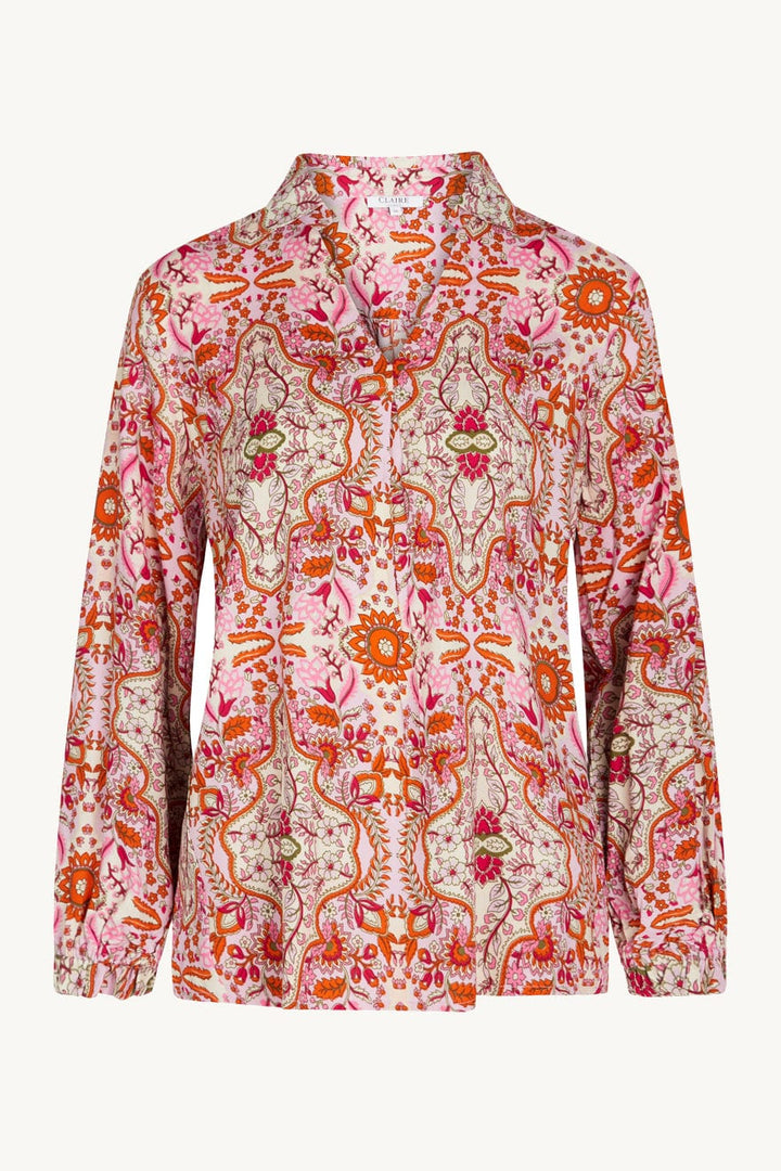 Rosemarie- Bluse Hot Orange | Skjorter og bluser | Smuk - Dameklær på nett