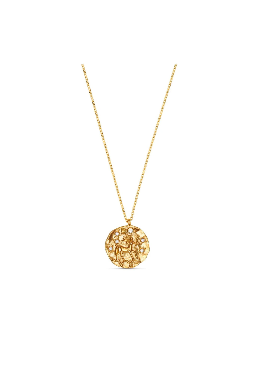 Sagittarius Zodiac Necklace Pale Gold | Accessories | Smuk - Dameklær på nett
