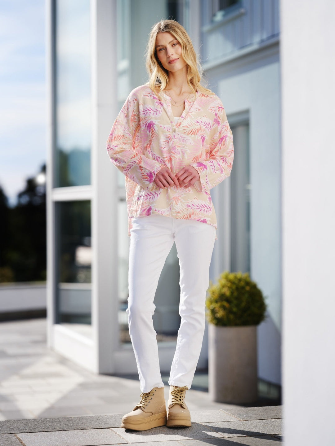 Sara Blouse Tropical Pink | Skjorter og bluser | Smuk - Dameklær på nett