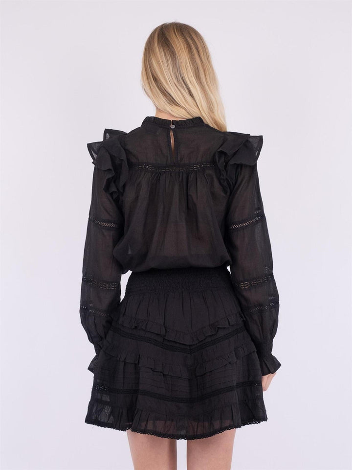 Sarna S Voile Blouse Black | Skjorter og bluser | Smuk - Dameklær på nett