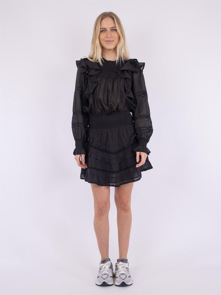 Sarna S Voile Blouse Black | Skjorter og bluser | Smuk - Dameklær på nett