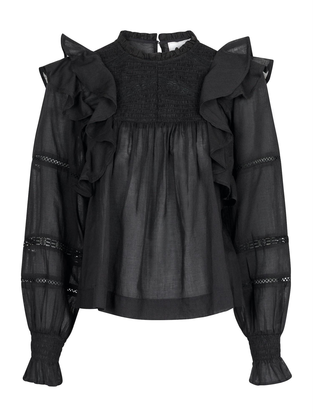 Sarna S Voile Blouse Black | Skjorter og bluser | Smuk - Dameklær på nett